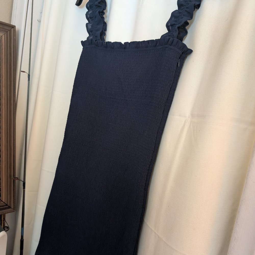 Wilfred Luella Navy Smocked Dress Small